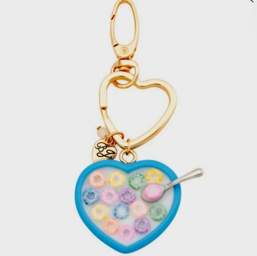 🩵▪️Betsey Johnson ▪️Cereal Bowl and Spoon Bagcharm  Keychain